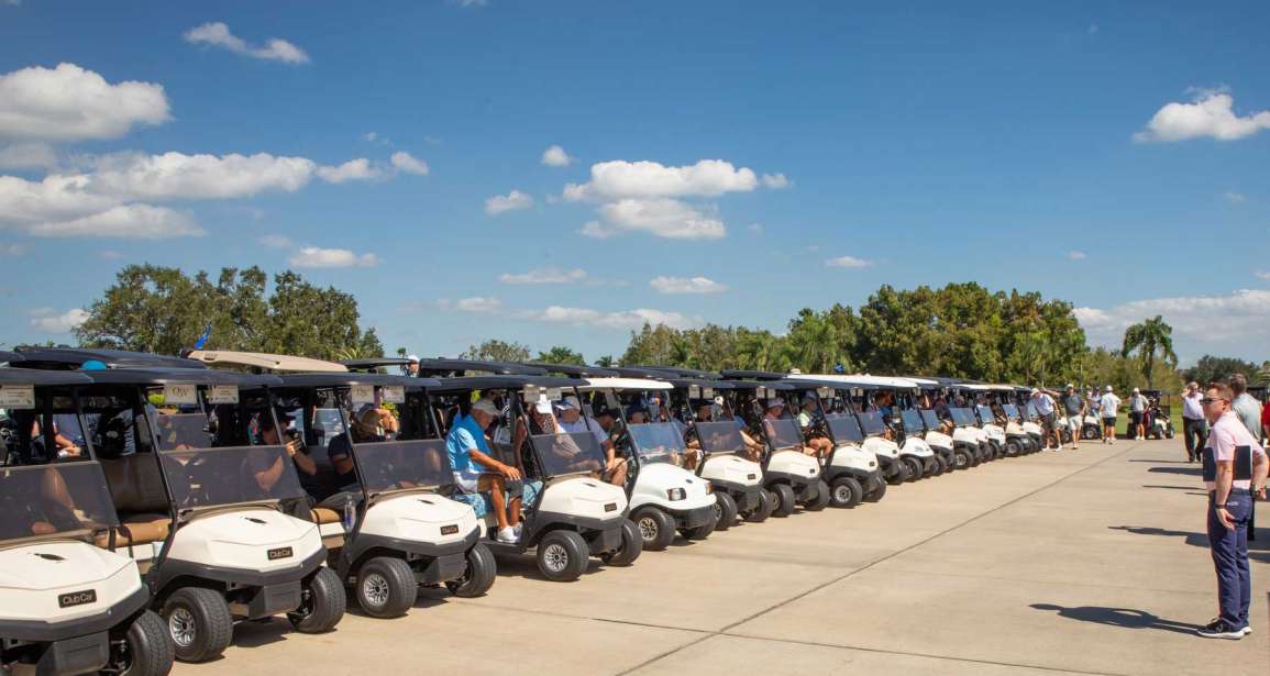 Title Sponsor and Diamond Custom Homes President Michael Diamond addresses participants in the second annual Building Dreams Foundation Golf Scramble, which raised more than $140,000 to support local charities.